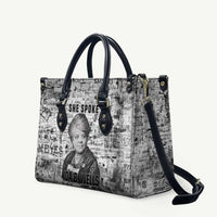 Ida B. Wells Leather Bag with Newspaper Collage Design Powerful Portrait Civil Rights and Free Press Tribute - Wonder Print Shop