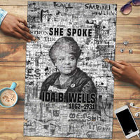 Ida B. Wells Puzzle with Newspaper Collage Design Powerful Portrait Civil Rights and Free Press Tribute - Wonder Print Shop