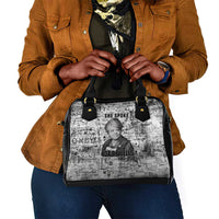Ida B. Wells Shoulder Handbag with Newspaper Collage Design Powerful Portrait Civil Rights and Free Press Tribute - Wonder Print Shop