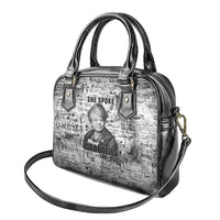 Ida B. Wells Shoulder Handbag with Newspaper Collage Design Powerful Portrait Civil Rights and Free Press Tribute - Wonder Print Shop