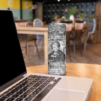 Ida B. Wells Skinny Tumbler with Newspaper Collage Design Powerful Portrait Civil Rights and Free Press Tribute - undefined