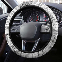 Ida B. Wells Steering Wheel Cover with Newspaper Collage Design Powerful Portrait Civil Rights and Free Press Tribute - Wonder Print Shop
