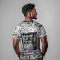 Ida B. Wells T shirt with Newspaper Collage Design Powerful Portrait Civil Rights and Free Press Tribute - Wonder Print Shop