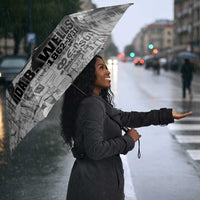 Ida B. Wells Umbrella with Newspaper Collage Design Powerful Portrait Civil Rights and Free Press Tribute - Wonder Print Shop