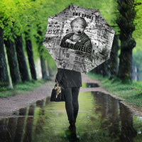 Ida B. Wells Umbrella with Newspaper Collage Design Powerful Portrait Civil Rights and Free Press Tribute - Wonder Print Shop