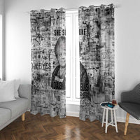 Ida B. Wells Window Curtain with Newspaper Collage Design Powerful Portrait Civil Rights and Free Press Tribute - Wonder Print Shop