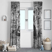 Ida B. Wells Window Curtain with Newspaper Collage Design Powerful Portrait Civil Rights and Free Press Tribute - Wonder Print Shop