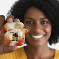 Ida B. Wells AirPods Case with Floral Pen Design Illustrated Portrait Civil Rights and Journalism Tribute - Wonder Print Shop