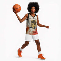 Ida B. Wells Basketball Jersey with Floral Pen Design Illustrated Portrait Civil Rights and Journalism Tribute - Wonder Print Shop
