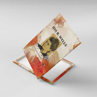 Ida B. Wells Canvas Wall Art with Floral Pen Design Illustrated Portrait Civil Rights and Journalism Tribute - Wonder Print Shop