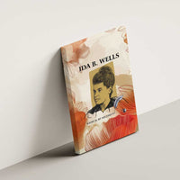 Ida B. Wells Canvas Wall Art with Floral Pen Design Illustrated Portrait Civil Rights and Journalism Tribute - Wonder Print Shop