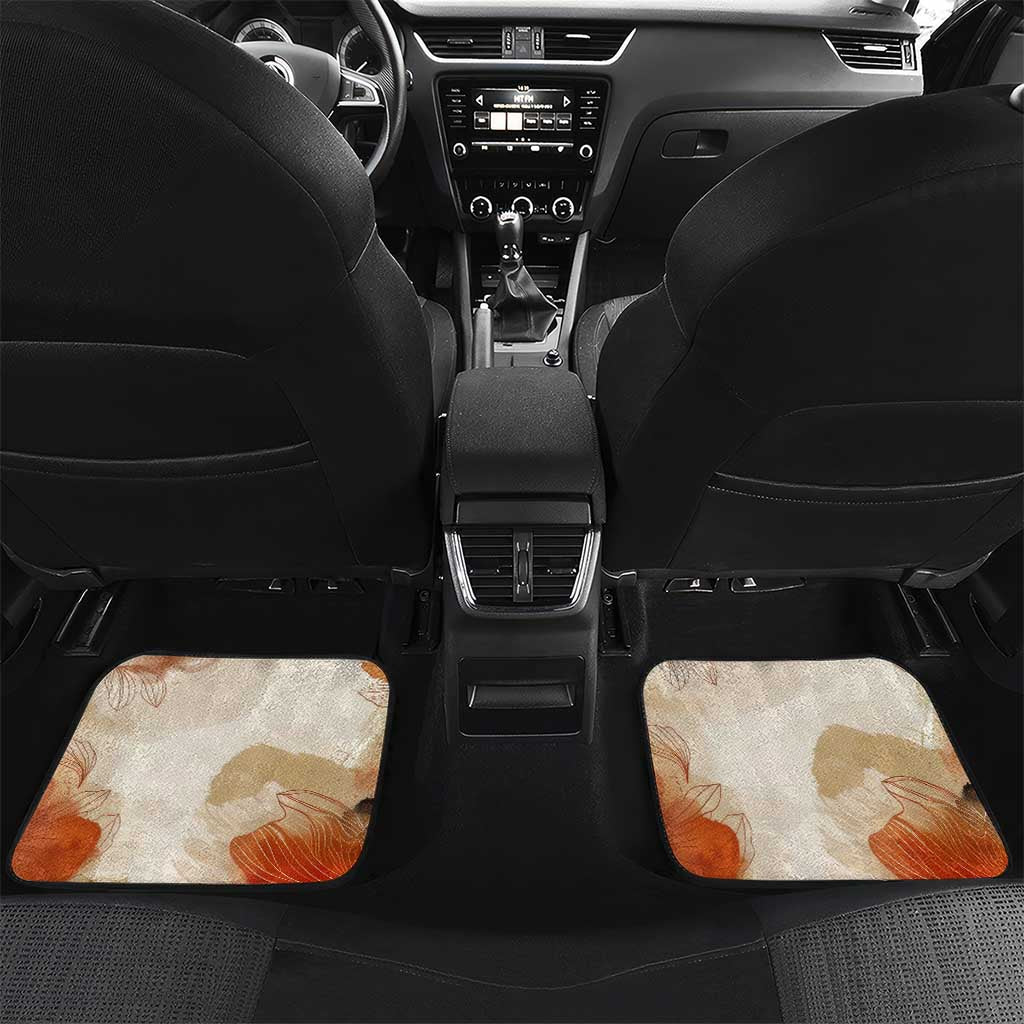 Ida B. Wells Car Mats with Floral Pen Design Illustrated Portrait Civil Rights and Journalism Tribute - Wonder Print Shop