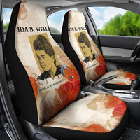 Ida B. Wells Car Seat Cover with Floral Pen Design Illustrated Portrait Civil Rights and Journalism Tribute - Wonder Print Shop