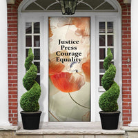 Ida B. Wells Door Cover with Floral Pen Design Illustrated Portrait Civil Rights and Journalism Tribute - Wonder Print Shop