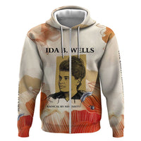 Ida B. Wells Hoodie with Floral Pen Design Illustrated Portrait Civil Rights and Journalism Tribute - Wonder Print Shop