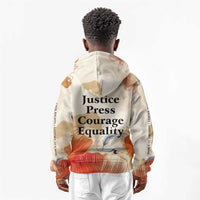 Ida B. Wells Kid Hoodie with Floral Pen Design Illustrated Portrait Civil Rights and Journalism Tribute - Wonder Print Shop