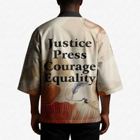 Ida B. Wells Kimono with Floral Pen Design Illustrated Portrait Civil Rights and Journalism Tribute - Wonder Print Shop