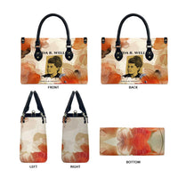 Ida B. Wells Leather Bag with Floral Pen Design Illustrated Portrait Civil Rights and Journalism Tribute - Wonder Print Shop