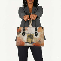 Ida B. Wells Leather Bag with Floral Pen Design Illustrated Portrait Civil Rights and Journalism Tribute - Wonder Print Shop