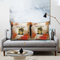 Ida B. Wells Pillow Cover with Floral Pen Design Illustrated Portrait Civil Rights and Journalism Tribute - Wonder Print Shop