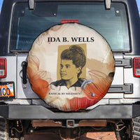 Ida B. Wells Spare Tire Cover with Floral Pen Design Illustrated Portrait Civil Rights and Journalism Tribute - Wonder Print Shop