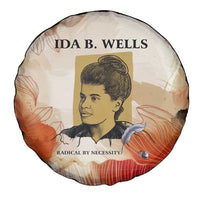 Ida B. Wells Spare Tire Cover with Floral Pen Design Illustrated Portrait Civil Rights and Journalism Tribute - Wonder Print Shop