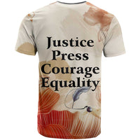Ida B. Wells T shirt with Floral Pen Design Illustrated Portrait Civil Rights and Journalism Tribute - undefined