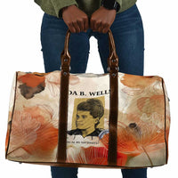 Ida B. Wells Travel Bag with Floral Pen Design Illustrated Portrait Civil Rights and Journalism Tribute - Wonder Print Shop