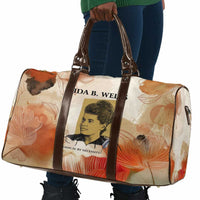 Ida B. Wells Travel Bag with Floral Pen Design Illustrated Portrait Civil Rights and Journalism Tribute - Wonder Print Shop