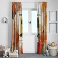 Ida B. Wells Window Curtain with Floral Pen Design Illustrated Portrait Civil Rights and Journalism Tribute - Wonder Print Shop