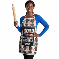 John Lewis Apron with Mugshot Collage Design Civil Rights Portrait Good Trouble Tribute - Wonder Print Shop