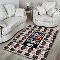 John Lewis Area Rug with Mugshot Collage Design Civil Rights Portrait Good Trouble Tribute - Wonder Print Shop