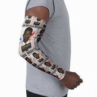 John Lewis Arm Sleeves with Mugshot Collage Design Civil Rights Portrait Good Trouble Tribute - Wonder Print Shop