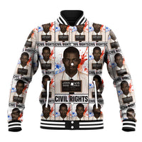 John Lewis Baseball Jacket with Mugshot Collage Design Civil Rights Portrait Good Trouble Tribute - Wonder Print Shop