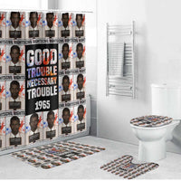 John Lewis Bathroom Set with Mugshot Collage Design Civil Rights Portrait Good Trouble Tribute - Wonder Print Shop