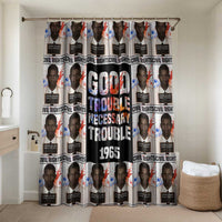 John Lewis Bathroom Set with Mugshot Collage Design Civil Rights Portrait Good Trouble Tribute - Wonder Print Shop