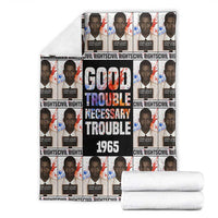 John Lewis Blanket with Mugshot Collage Design Civil Rights Portrait Good Trouble Tribute - Wonder Print Shop
