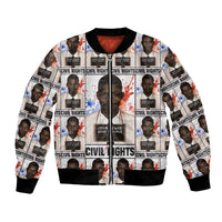 John Lewis Bomber Jacket with Mugshot Collage Design Civil Rights Portrait Good Trouble Tribute - Wonder Print Shop