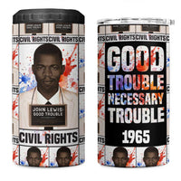 John Lewis 4 in 1 Can Cooler Tumbler with Mugshot Collage Design Civil Rights Portrait Good Trouble Tribute - Wonder Print Shop