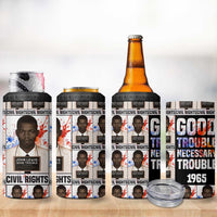 John Lewis 4 in 1 Can Cooler Tumbler with Mugshot Collage Design Civil Rights Portrait Good Trouble Tribute - Wonder Print Shop