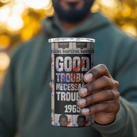 John Lewis 4 in 1 Can Cooler Tumbler with Mugshot Collage Design Civil Rights Portrait Good Trouble Tribute - Wonder Print Shop