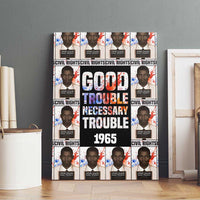 John Lewis Canvas Wall Art with Mugshot Collage Design Civil Rights Portrait Good Trouble Tribute - Wonder Print Shop