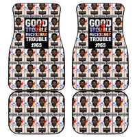John Lewis Car Mats with Mugshot Collage Design Civil Rights Portrait Good Trouble Tribute - Wonder Print Shop