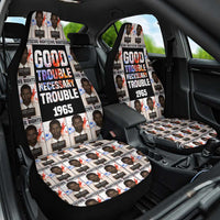 John Lewis Car Seat Cover with Mugshot Collage Design Civil Rights Portrait Good Trouble Tribute - Wonder Print Shop