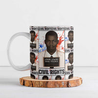 John Lewis Ceramic Mug with Mugshot Collage Design Civil Rights Portrait Good Trouble Tribute - Wonder Print Shop