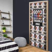 John Lewis Door Cover with Mugshot Collage Design Civil Rights Portrait Good Trouble Tribute - Wonder Print Shop