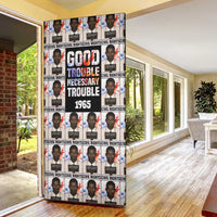 John Lewis Door Cover with Mugshot Collage Design Civil Rights Portrait Good Trouble Tribute - Wonder Print Shop