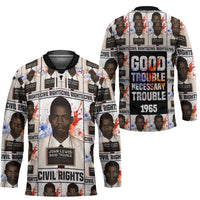 John Lewis Hockey Jersey with Mugshot Collage Design Civil Rights Portrait Good Trouble Tribute - Wonder Print Shop