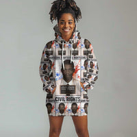 John Lewis Hoodie Dress with Mugshot Collage Design Civil Rights Portrait Good Trouble Tribute - Wonder Print Shop