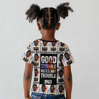 John Lewis Kid T shirt with Mugshot Collage Design Civil Rights Portrait Good Trouble Tribute - Wonder Print Shop